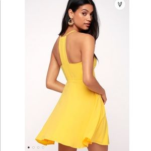 Call to Charms Yellow Skater Dress. Wore once. Ready for someone else to enjoy!
